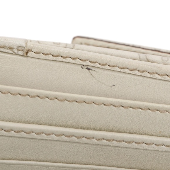 Gucci Creme Signature Leather & Suede Flap Wallet - Picture 7 of 14